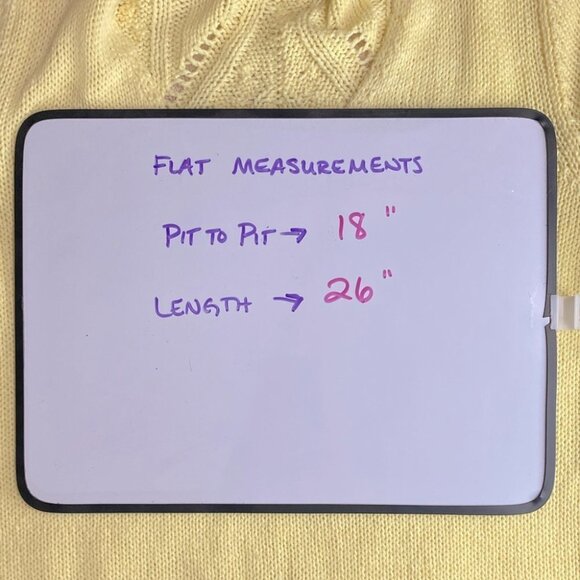 Women’s Butter Yellow Lightweight Acrylic Knit Short Sleeve V Neck Sweater M - Picture 5 of 12